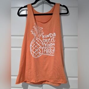 Kinda Sweet Kinda Stabby Pineapple Tank • Size M